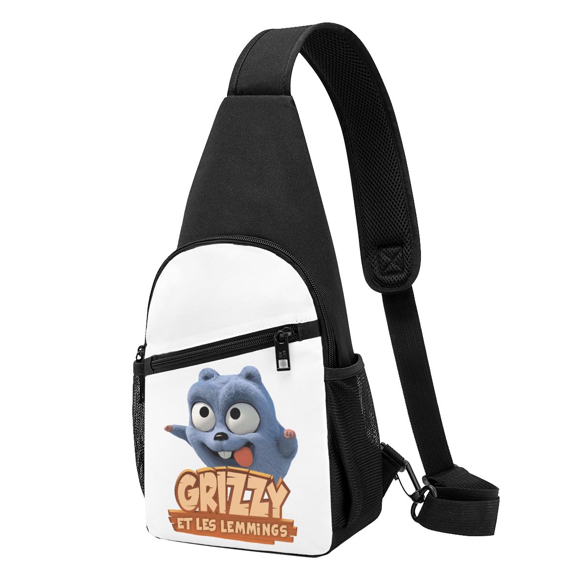 Sling Backpack Shoulder - Happy Grizzy And The Lemmings -
