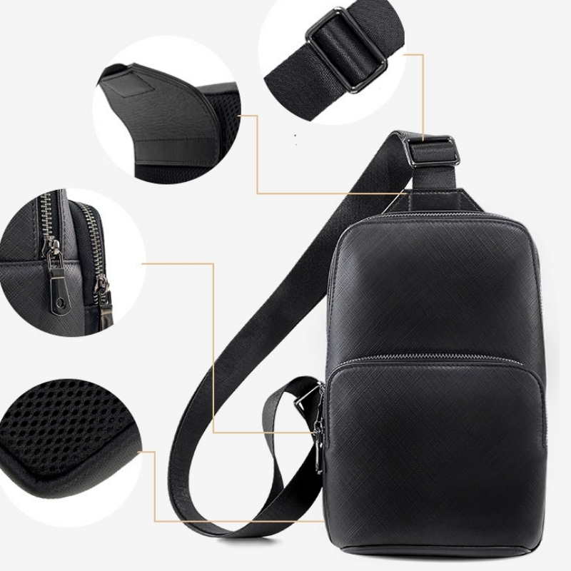 Bolso de pecho de cuero Real p - Sling Backpack Shoulder reseña y precio