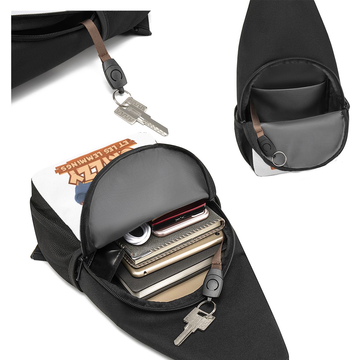 Happy Grizzy And The Lemmings  - Sling Backpack Shoulder reseña y precio